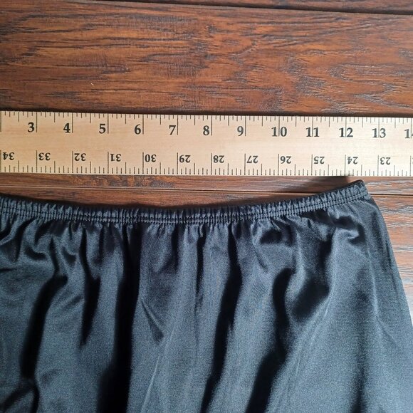 Vintage Half Slip Skirt Womens Medium Nylon Black Made In USA Feminine - Picture 8 of 8